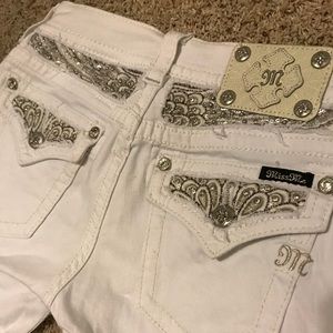 Miss Me signature-rise boot cut jeans White Sz 27